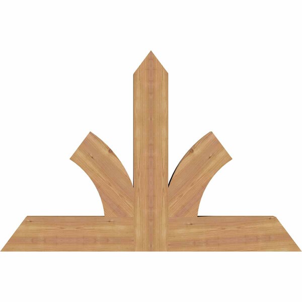 Ekena Millwork Richland Timber Gable Bracket, Western Red Cedar, 48"W x 32"H x 3 1/2"D x 5 1/2"F, 16/12 Pitch GBW048X32X0406RIC00SWR - main
